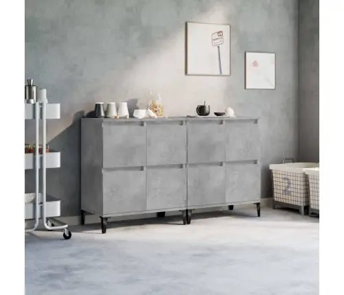 Kumodes, 2 Gab., Betona Pelēkas, 60X35X70 Cm, Inženierijas Koks Vidaxl