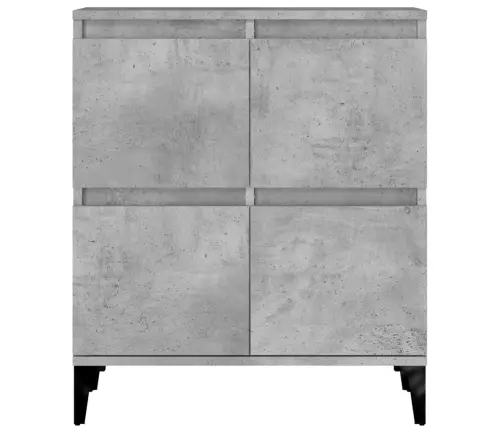 Puhvetkapid 3 Tk, Betoonhall, 60 X 35 X 70 cm Tehispuit