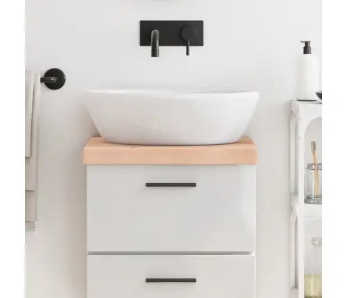 Vannasistabas Virsma, 40X30X(2-6) Cm , Neapstrādāts Masīvkoks Vidaxl