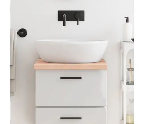 Vannasistabas Virsma, 40X50X(2-4) Cm , Neapstrādāts Masīvkoks Vidaxl