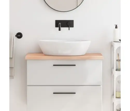 Vannitoa Töötasapind, 80 X 40 X (2-4) cm Töötlemata Täispuit