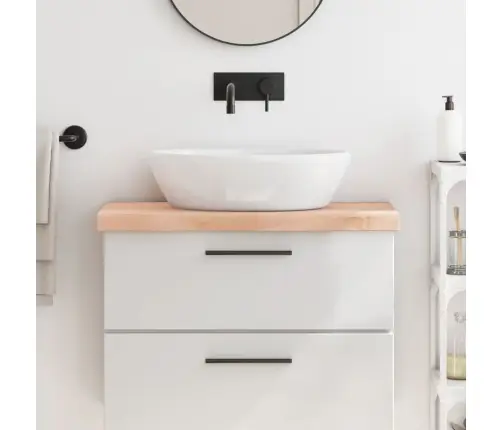 Vannasistabas Virsma, 80X40X(2-6) Cm , Neapstrādāts Masīvkoks Vidaxl