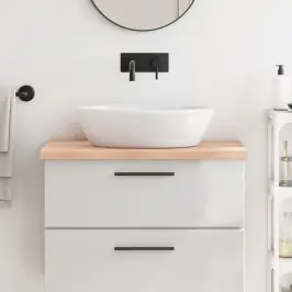 Vannasistabas Virsma, 80X50X(2-4) Cm , Neapstrādāts Masīvkoks Vidaxl