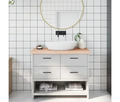 Vannitoa Tasapind, 100X40X(2-6) cm Töötlemata Täispuit