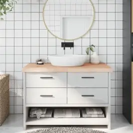 Vonios Kambario Stalviršis, 120X60X(2-6) cm Medienos Masyvas