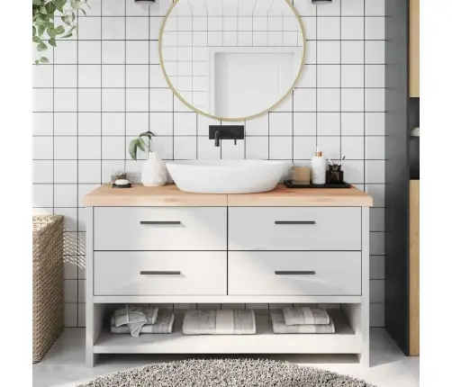 Vannasistabas Virsma, 140X60X(2-6) Cm , Neapstrādāts Masīvkoks Vidaxl