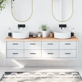 Vannitoa Töötasapind, 180 X 60 X (2-6) cm Töötlemata Täispuit