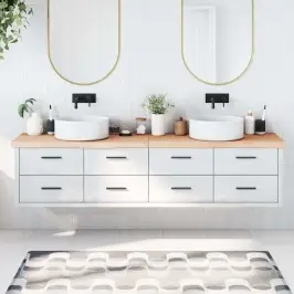 Vannasistabas Virsma, 220X50X(2-6) Cm , Neapstrādāts Masīvkoks Vidaxl