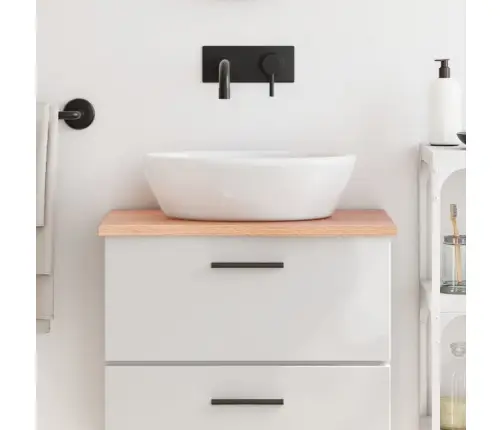 Vannitoa Töötasapind, Helepruun, 60X30X2 cm Töödeldud Täispuit