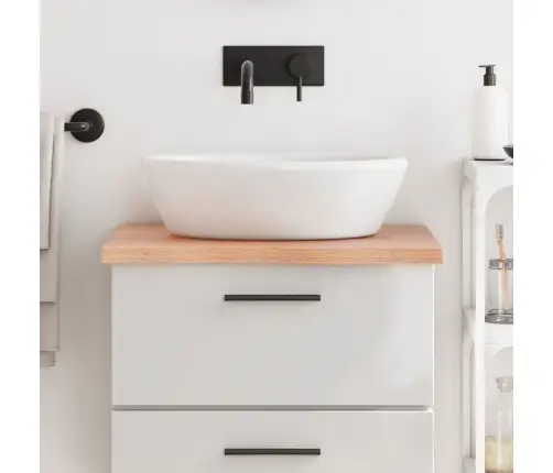 Vannitoa Töötasapind, Helepruun, 60X50X(2-4) cm Täispuit