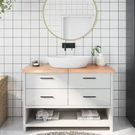 Vannitoa Tasapind, Helepruun, 120 X 40 X (2-4) cm Täispuit
