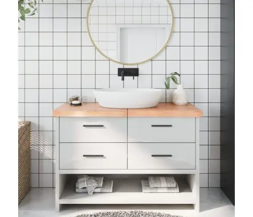 Vannitoa Tasapind, Helepruun, 120 X 40 X (2-6) cm Täispuit