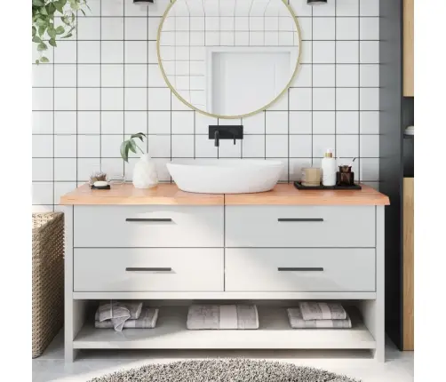 Vannitoa Töötasapind, Helepruun, 160X50X(2-4) cm Täispuit