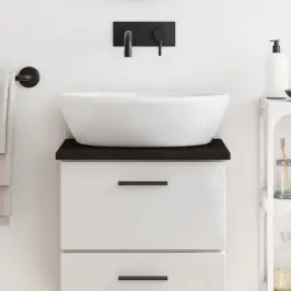 Vannasistabas Virsma, Tumši Brūna, 40X30X2 Cm, Masīvkoks Vidaxl