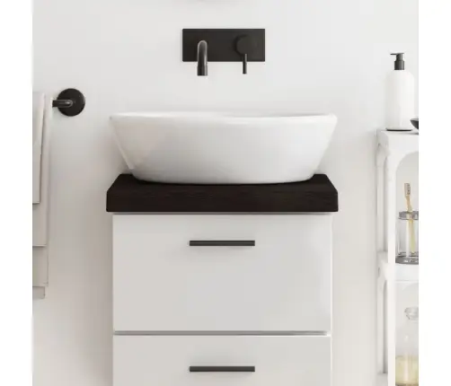 Vannasistabas Virsma, Tumši Brūna, 40X30X(2-6) Cm, Masīvkoks Vidaxl