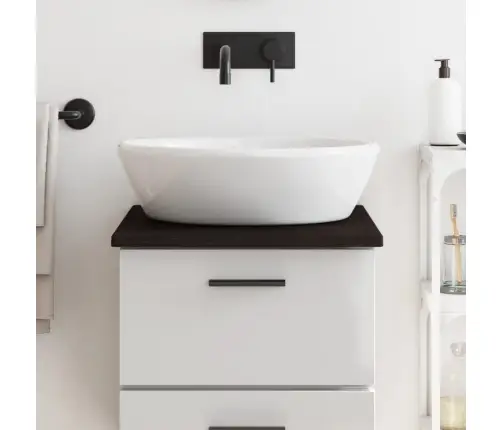 Vannasistabas Virsma, Tumši Brūna, 40X60X2 Cm, Masīvkoks Vidaxl