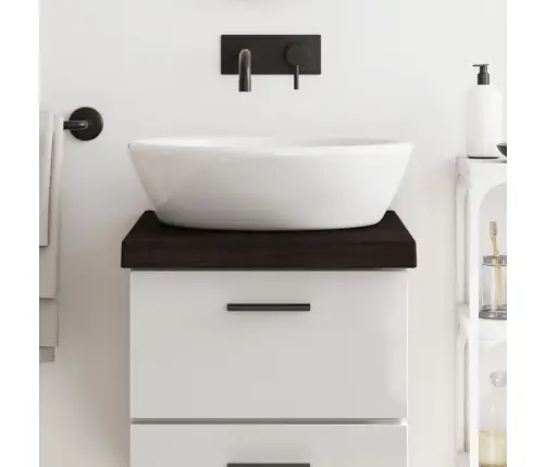 Vannasistabas Virsma, Tumši Brūna, 40X60X(2-6) Cm, Masīvkoks Vidaxl