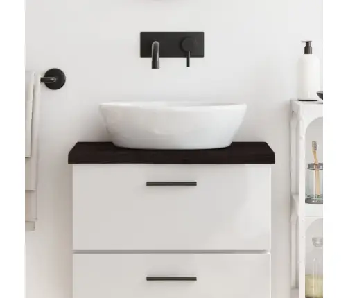 Vannasistabas Virsma, Tumši Brūna, 60X30X(2-4) Cm, Masīvkoks Vidaxl