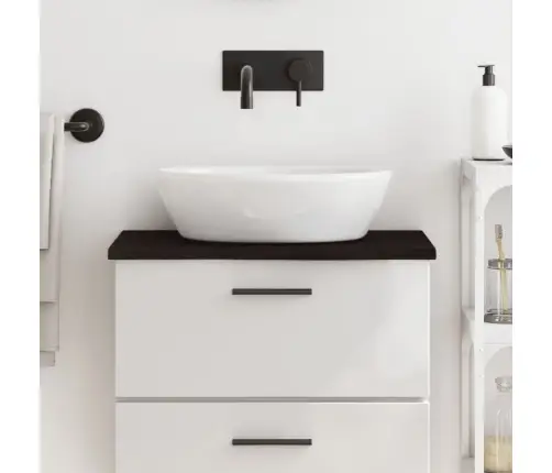 Vannitoa Tasapind, Tumepruun, 60X40X2 cm Töödeldud Täispuit