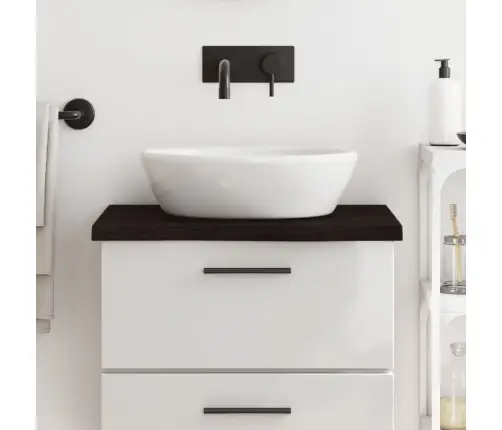 Vannasistabas Virsma, Tumši Brūna, 60X50X(2-4) Cm, Masīvkoks Vidaxl