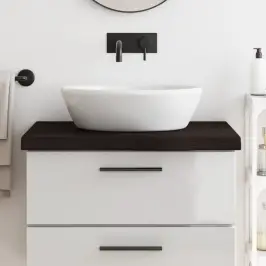 Vannasistabas Virsma, Tumši Brūna, 80X50X(2-6) Cm, Masīvkoks Vidaxl