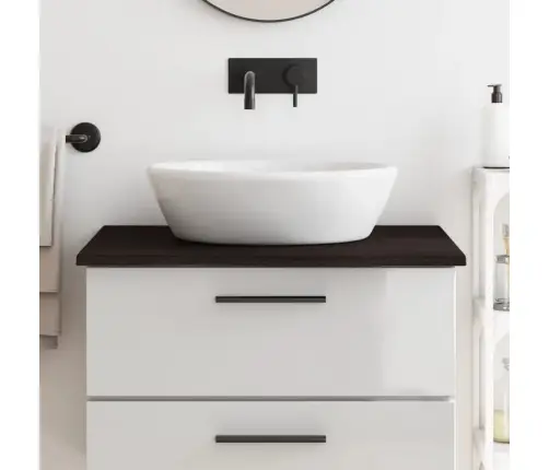 Vannitoa Tasapind, Tumepruun, 80X60X2 cm Töödeldud Täispuit