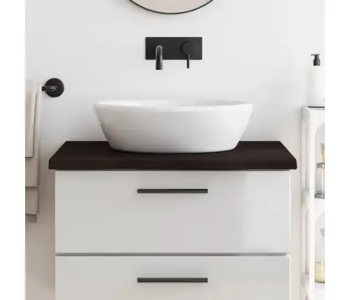 Vannitoa Tasapind, Tumepruun, 80X60X(2-4)Cm Töödeldud Täispuit