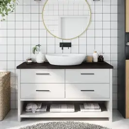 Vannasistabas Virsma, Tumši Brūna, 100X40X(2-4) Cm, Masīvkoks Vidaxl