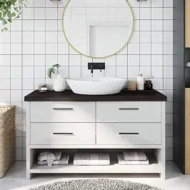 Vannasistabas Virsma, Tumši Brūna, 100X40X(2-6) Cm, Masīvkoks Vidaxl