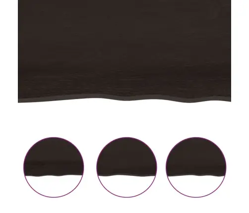 Vannasistabas Virsma, Tumši Brūna, 100X60X(2-6) Cm, Masīvkoks Vidaxl