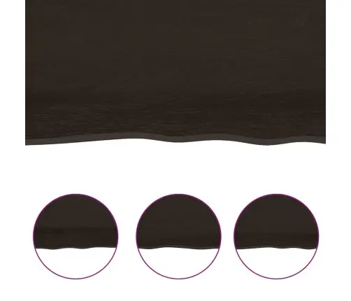 Vannasistabas Virsma, Tumši Brūna, 120X40X(2-6) Cm, Masīvkoks Vidaxl