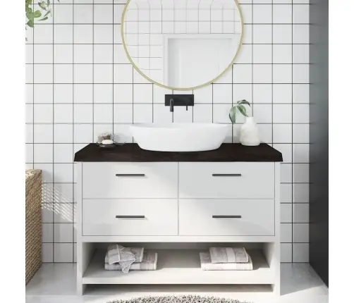 Vannitoa Tasapind, Tumepruun, 120X60X(2-6)Cm Töödeldud Täispuit