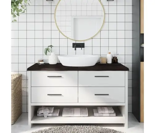 Vannasistabas Virsma, Tumši Brūna, 140X60X(2-4) Cm, Masīvkoks Vidaxl