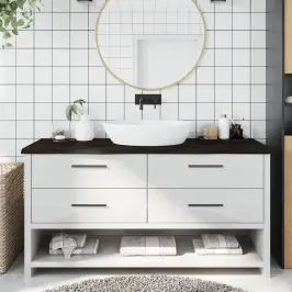 Vannitoa Tasapind, Tumepruun, 160X50X(2-4)Cm Töödeldud Täispuit