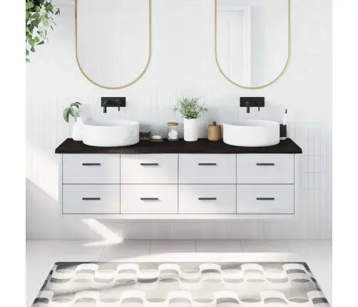 Vonios Stalviršis, Tamsiai Rudas, 180X50X(2-4)cm Mediena