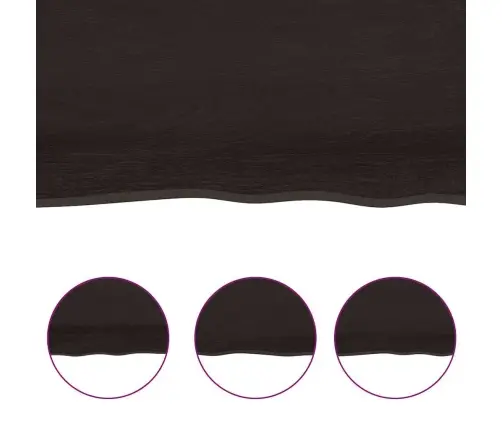 Vannasistabas Virsma, Tumši Brūna, 180X60X(2-4) Cm, Masīvkoks Vidaxl