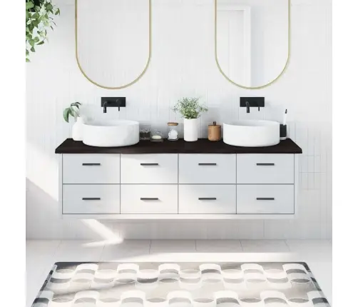 Vannasistabas Virsma, Tumši Brūna, 180X60X(2-4) Cm, Masīvkoks Vidaxl