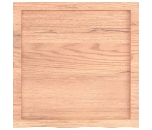 Galda Virsma, Gaiši Brūna, 60X60X(2-4) Cm, Ozola Masīvkoks Vidaxl