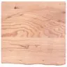 Galda Virsma, Gaiši Brūna, 60X60X(2-6) Cm, Ozola Masīvkoks Vidaxl