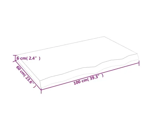 Lauaplaat, Helepruun, 100X60X(2-6) cm Töödeldud Tammepuit