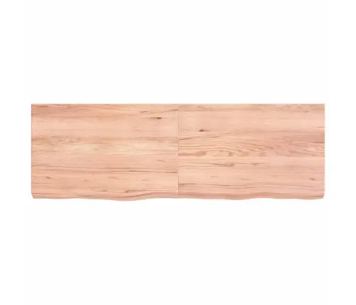 Galda Virsma, Gaiši Brūna, 120X40X(2-6) Cm, Ozola Masīvkoks Vidaxl
