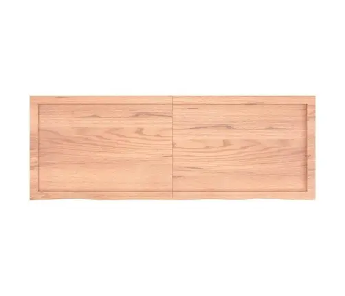 Galda Virsma, Gaiši Brūna, 140X50X(2-6) Cm, Ozola Masīvkoks Vidaxl