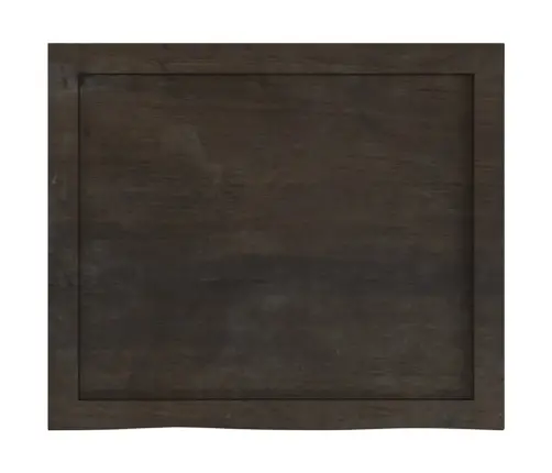 Galda Virsma, Tumši Brūna, 60X50X(2-6) Cm, Ozola Masīvkoks Vidaxl