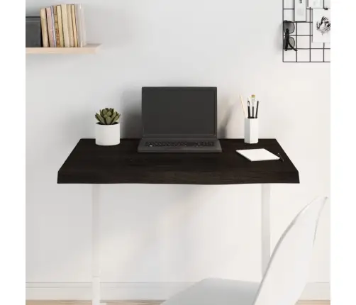 Galda Virsma, Tumši Brūna, 100X40X2 Cm, Ozola Masīvkoks Vidaxl