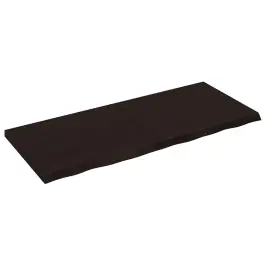Galda Virsma, Tumši Brūna, 120X50X(2-4) Cm, Ozola Masīvkoks Vidaxl