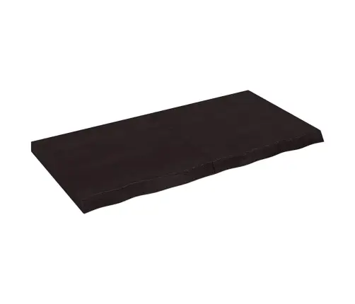 Galda Virsma, Tumši Brūna, 120X60X(2-6) Cm, Ozola Masīvkoks Vidaxl