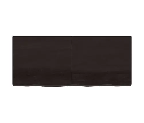 Galda Virsma, Tumši Brūna, 140X60X(2-6) Cm, Ozola Masīvkoks Vidaxl