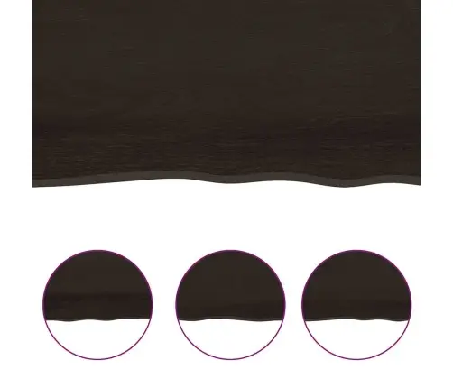Galda Virsma, Tumši Brūna, 180X40X(2-4) Cm, Ozola Masīvkoks Vidaxl
