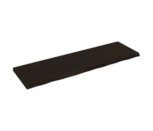 Galda Virsma, Tumši Brūna, 200X60X(2-6) Cm, Ozola Masīvkoks Vidaxl