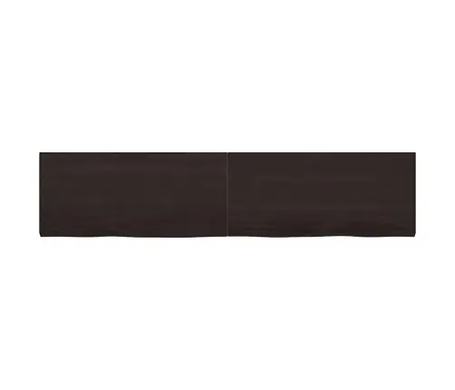 Galda Virsma, Tumši Brūna, 220X50X(2-4) Cm, Ozola Masīvkoks Vidaxl